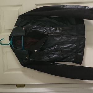 Dollhouse Vegan Leather Outerwear Motorcycle Jacket M Black